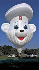 Bimbo® bear special shape hot air balloon.
