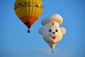 Bimbo Bear and Golden High hot air balloons at the 2016 InTouch Credit Union Plano Balloon Festival Photo credit: The League Lady
