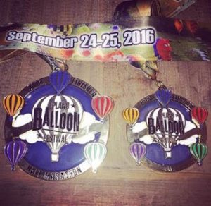 2016 Plano Balloon Festival Half Marathon & 5K Finisher Medals