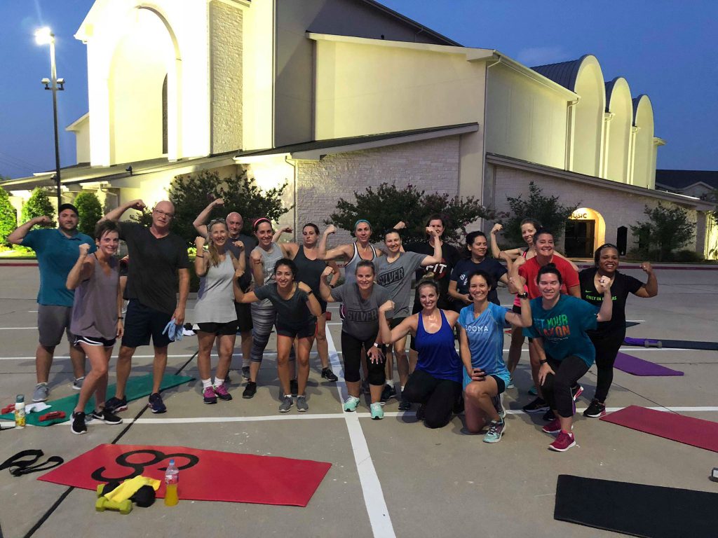 Camp Gladiator Members In Training Session in Plano, Texas