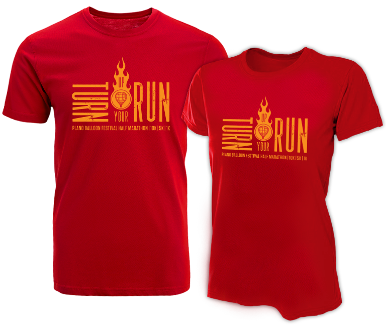 RED HOT 2019 RACE SHIRTS TURN UP YOUR RUN