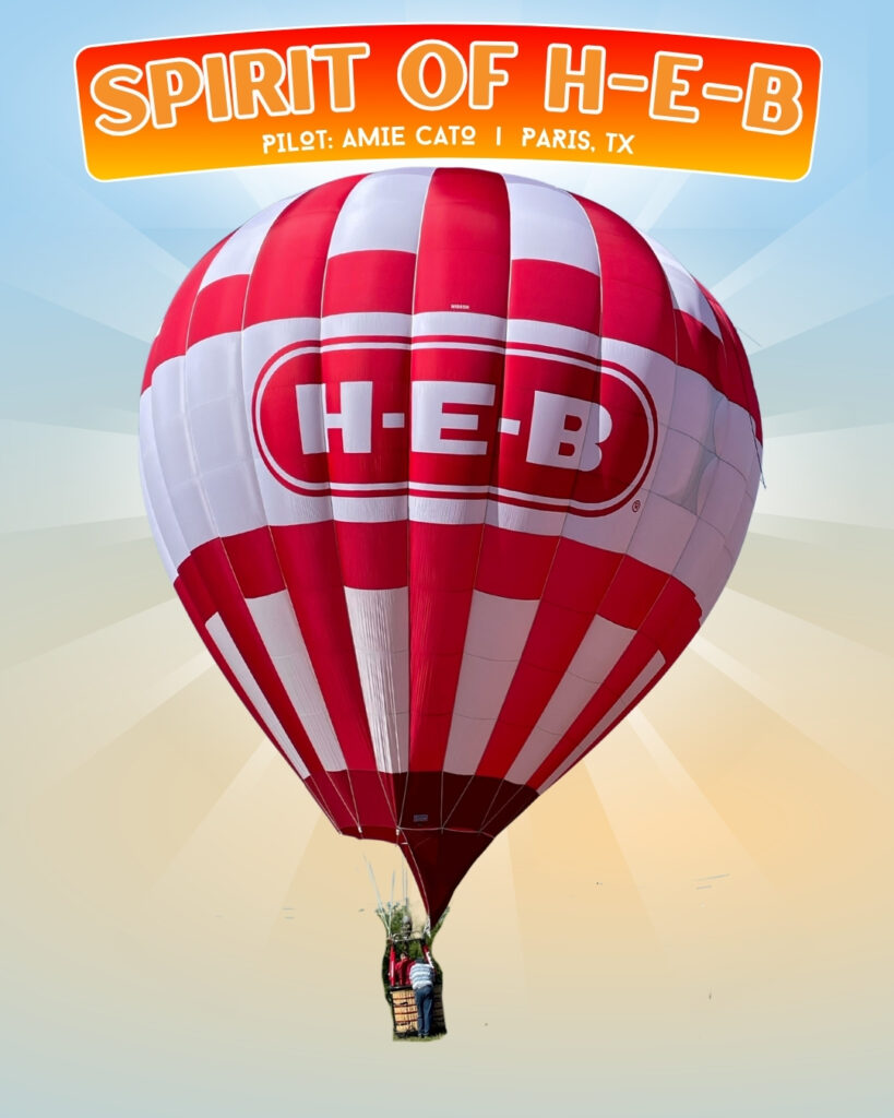 H-E-B Hot Air Balloon pilot Amie Cato at the Plano Balloon Festival