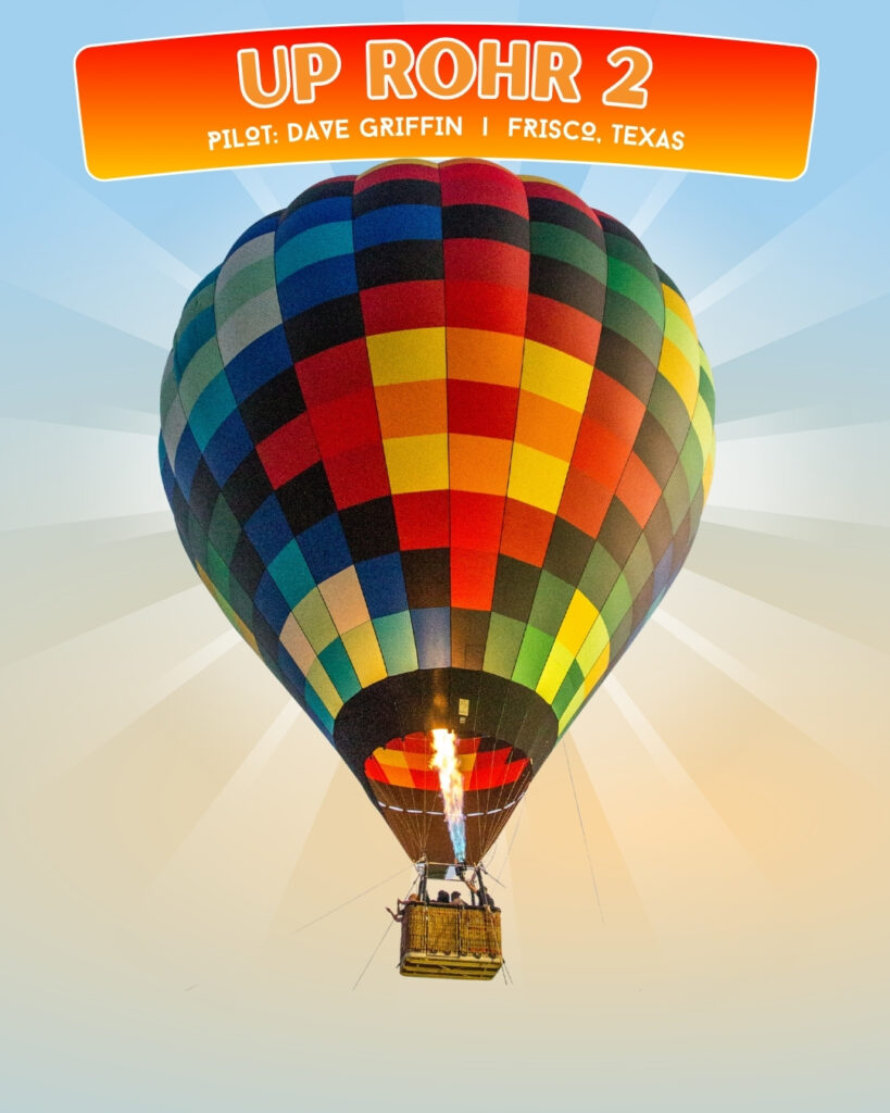Up Rohr 2 hot air balloon and pilot David Griffin