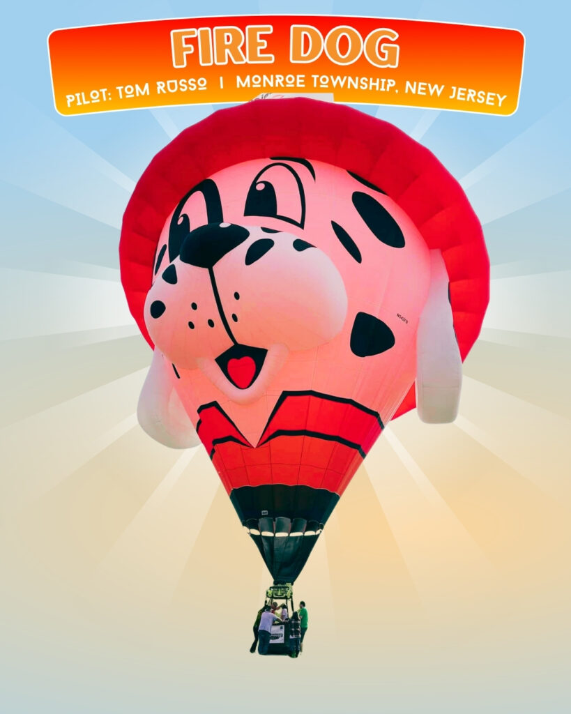 Fire Dog hot air balloon and pilot Tom Russo
