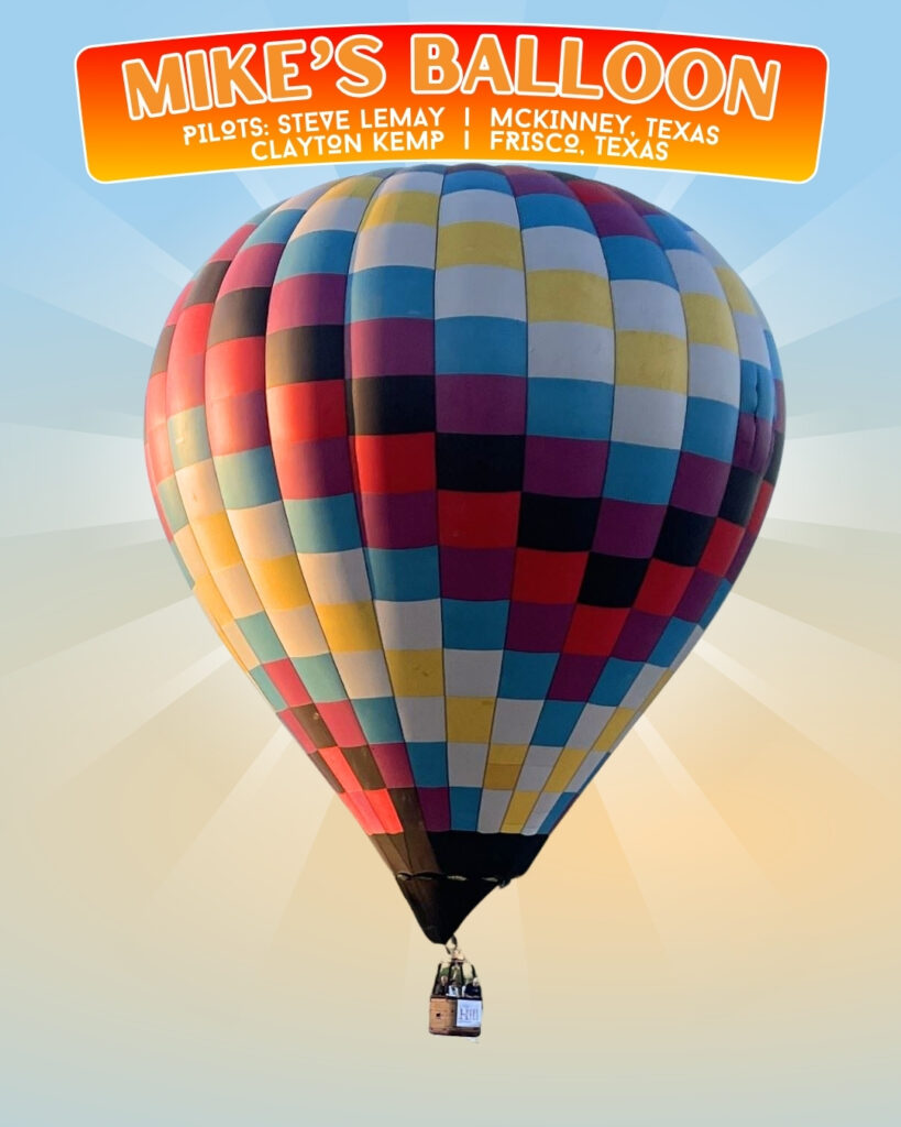 Mike Celentano hot air balloon and pilots Steve LeMay and Clayton Kemp