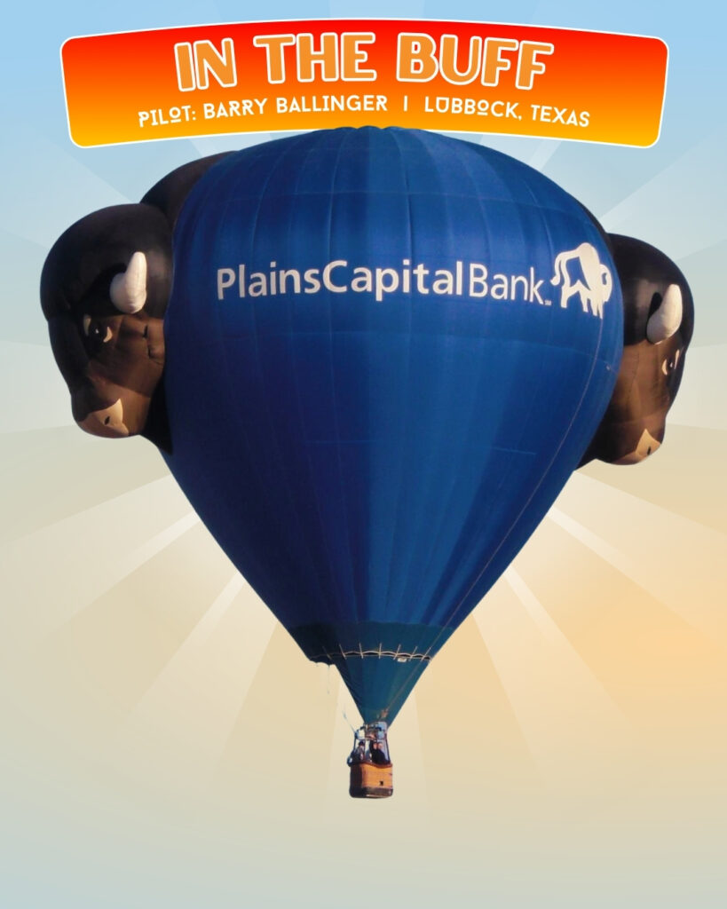 In the Buff hot air balloon for Plains Capital Bank with pilot Barry Ballinger