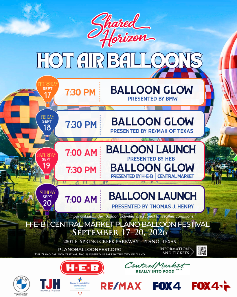 Hot Air Balloon Schedule 2026