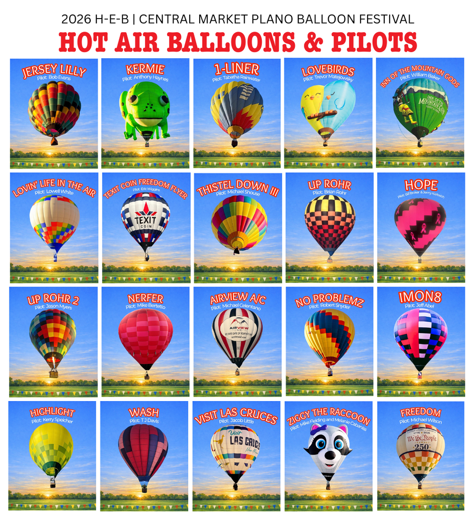 2026 Hot Air Balloons and Pilots